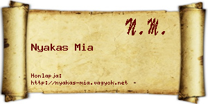 Nyakas Mia névjegykártya